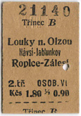 Bilet z koca lat 50. XX wieku